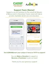  Support Team [Name]! Support us as we fundraise for the annual AZ Mission of Mercy event in Decembe