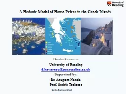  A Hedonic Model of House Prices in the Greek Islands