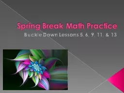  Spring Break Math Practice