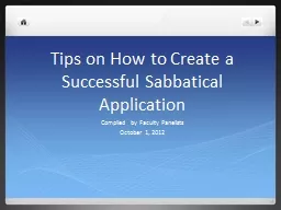  Tips on How to Create a Successful Sabbatical Application