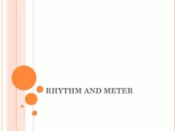  RHYTHM AND METER  *Rhyme Scheme