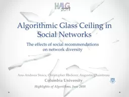  Algorithmic Glass Ceiling in Social Networks