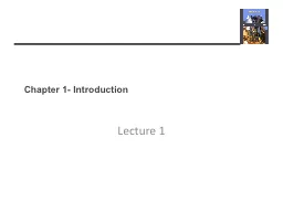  Chapter 1- Introduction Lecture 1