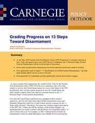 Grading Progress on  Steps Toward Disarmament Sharon S