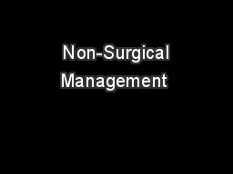  Non-Surgical Management 