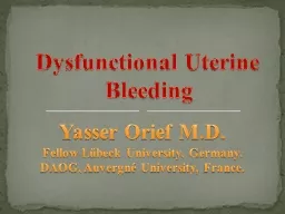  Dysfunctional Uterine  Bleeding