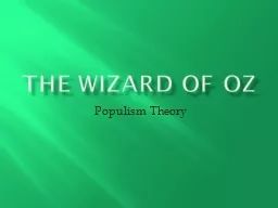  The Wizard of Oz Populism Theory