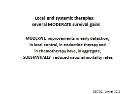  Local and systemic therapies: