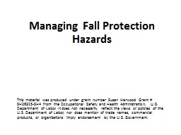  Managing Fall Protection Hazards 