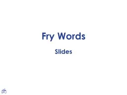 PPT-Fry Words Slides the of