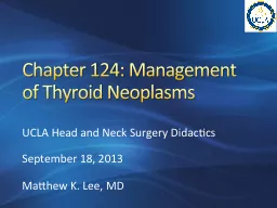 Chapter 124: Management of Thyroid Neoplasms