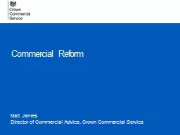 Commercial Reform Matt James