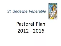 PPT-St. Bede the Venerable Pastoral Plan 2012 - 2016