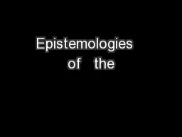 Epistemologies   of   the