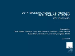 2014 Massachusetts health insurance survey