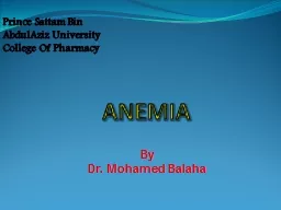 ANEMIA Prince  Sattam  Bin