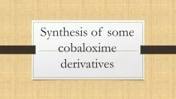 Synthesis  of some  cobaloxime