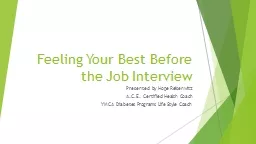 Feeling Your Best Before the Job Interview