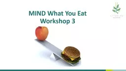 MIND What You Eat Workshop 3