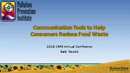 PPT-Communication Tools to Help Consumers Reduce Food Waste