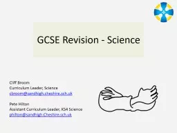 GCSE Revision - Science Cliff Broom