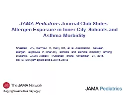 JAMA Pediatrics  Journal Club Slides:
