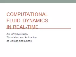 Computational  Fluid Dynamics