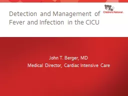 PPT-Detection and Management of Fever and Infection in the CICU