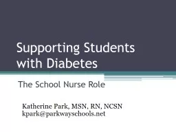 Supporting Students with Diabetes