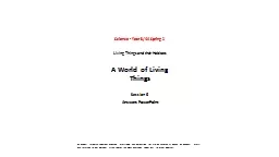 Science - Year  3/4A Spring 1