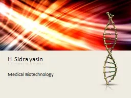 H. Sidra yasin Medical Biotechnology