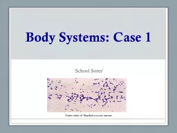 Body Systems: Case 1 ‘School Sores’