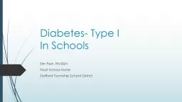 Diabetes- Type I In Schools