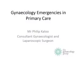 Gynaecology Emergencies in Primary Care