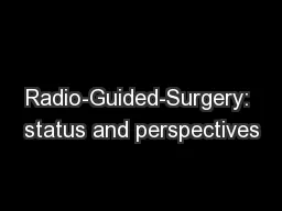 Radio-Guided-Surgery: status and perspectives