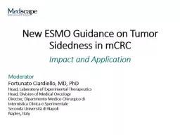 New ESMO Guidance on Tumor Sidedness in mCRC