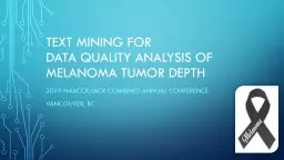 Text Mining for  Data Quality Analysis of Melanoma Tumor Depth