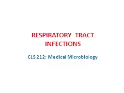 RESPIRATORY TRACT   I NFECTIONS