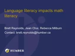 Language literacy impacts math literacy