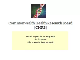 Commonwealth Health Research Board [CHRB]