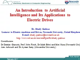 1 An Introduction to Artificial Intelligence and Its Applications to Electric Drives