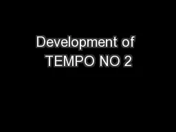 Development of TEMPO NO 2