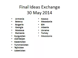 PPT-Final Ideas Exchange 30 May 2014