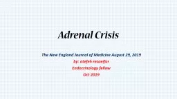 Adrenal Crisis The New England Journal of