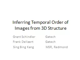 Inferring Temporal Order of Images from 3D Structure