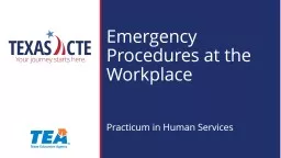 Emergency Procedures at the Workplace