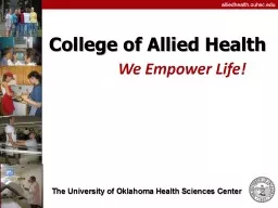 alliedhealth.ouhsc.edu College of Allied Health