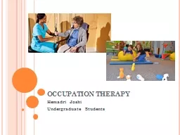 occupation therapy  Hemadri