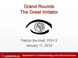 Patrick Burchell, PGY-3 January 11, 2019