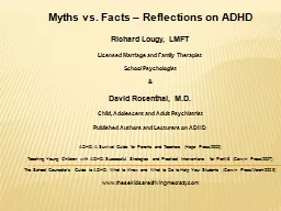 Myths vs. Facts – Reflections on ADHD